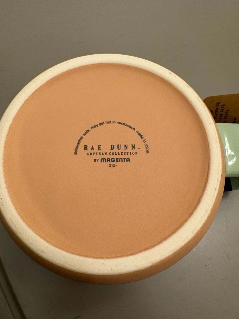Rae Dunn Sweater Weather Mug Green Ceramic Fall Foliage - Picture 5 of 5